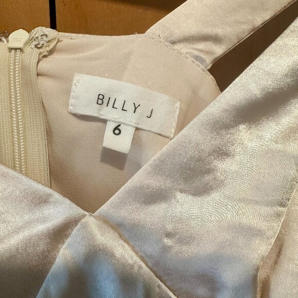 Billy J Champagne Sofia Maxi Dress Size 6 - Picture 7 of 7